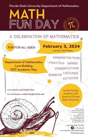 FSU Math Fun Day Poster