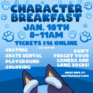 blue puppy character breakfast logo