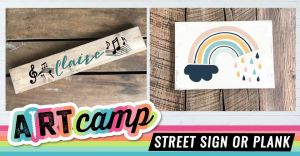 street sign or plank
