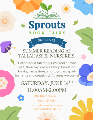 Sprouts Book Fairs @ Tallahassee Nurseries June 14, 2025.png