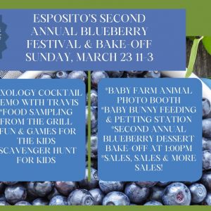 03/23: Esposito Garden Center Blueberry Festival and Bake-off