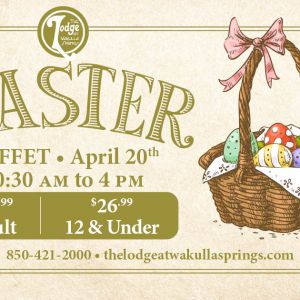 04/20: Easter Buffet at The Lodge at Wakulla Springs