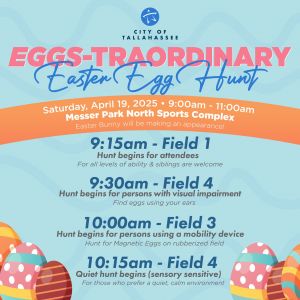 04/19: Eggs-traordinary Easter Egg Hunt at Messer Park North Sports Complex