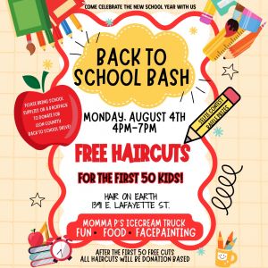 08/04: Back to School Bash with Hair On Earth
