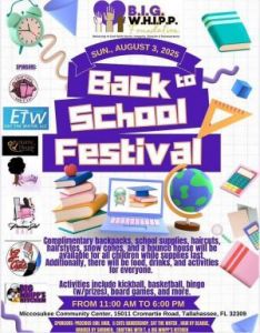 08/03: Back to School Festival with B.I.G. W.H.I.P.P. Foundation