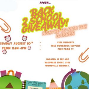 08/10: Back 2 School Giveaway with Rick the Barber