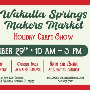 11/29: Wakulla Springs Makers Market: Holiday Craft Show