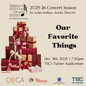 12/09: Tallahassee Civic Chorale Fall 2025 Concert - Our Favorite Things