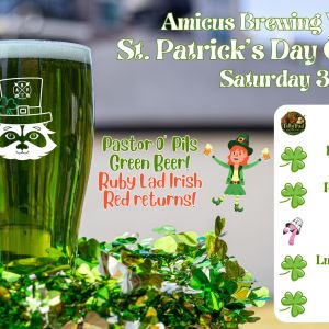 03/14: St. Patrick's Day Celebration at Amicus Brewing Ventures