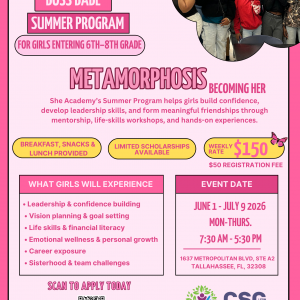 SHE Academy Metamorphosis Summer Program