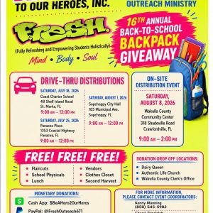 08/08: Wakulla County Back to School Backpack Giveaway