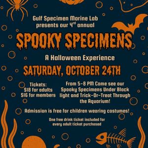 10/24: Spooky Specimens at Gulf Specimen Marine Lab