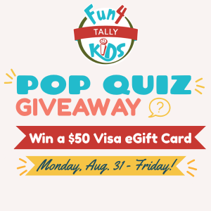Pop Quiz Giveaway with Fun 4 Tally Kids