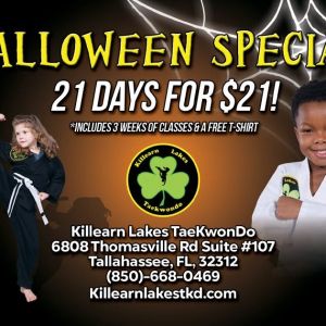10/1-10/30: Killearn Lakes TaeKwondo Halloween Special