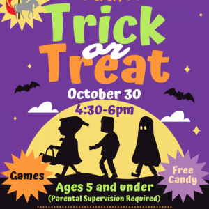 10/30: Toddler Trick or Treat at John Wesley UMC