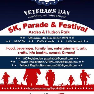 11/09: Veterans Day Parade and Festival at Hudson Park