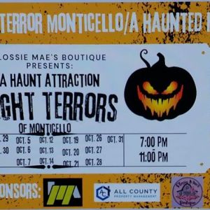 09/29, 09/30, 10/5-7, 10/12-14 ,10/19-21, 10/26-28, 10/31: Nights of Terror Monticello