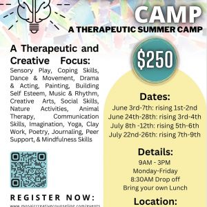 Mosaic Creative Counseling - Creativity Summer Camp