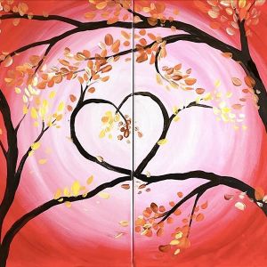05/11: Painting with a Twist: Love Trees with Mommy and Me