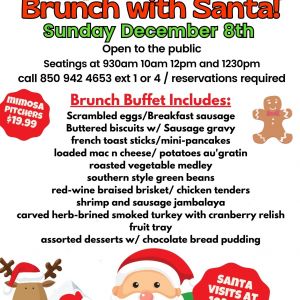 12/08: Brunch with Santa at Southwood Golf Club